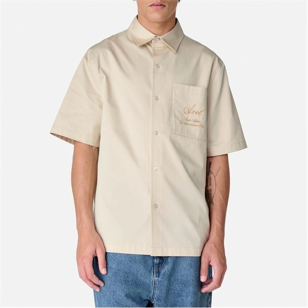 Axel Arigato Stitch Embroidered Shirt - Beige